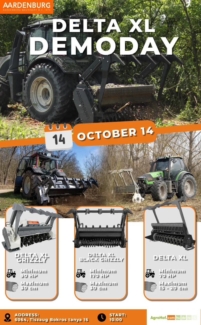 Plakat zum Delta XL Vorführtag – 14. Oktober